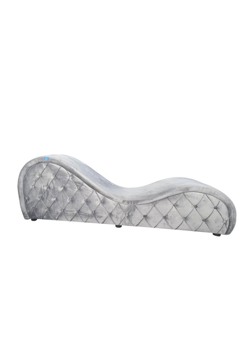 HORSE MATTRESS Horse Luxury Lounge Sofa – Gray Velvet Relax Chair with Elegant Tufted Design and Solid Wooden Frame for Living Room and Bedroom Comfort - Image 5